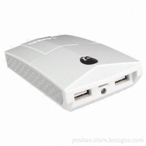 7,800mAh External Battery, Adopts Swarovski Elements, for Smartphone and Tablet PC, Dual Output